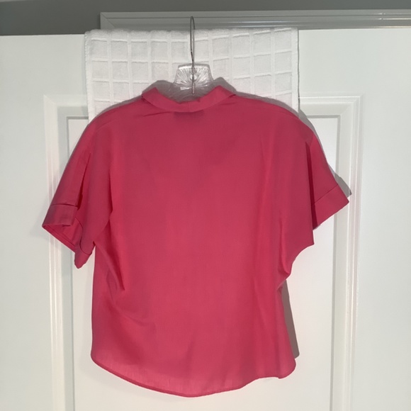 Konstanza Ladies Button Down Top Pink/ White Size S - Picture 2 of 4